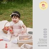 Bộ bodysuit cộc màu trắng kèm váy xòe màu hồng Nous NE2S25-SB2-F04-SW-0M