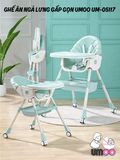 Ghế ăn dặm Umoo có bánh gấp gọn ngả lưng 05145