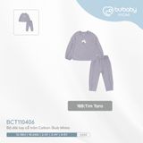 Bộ dài tay cổ tròn Cotton Slub Mimo Bubaby