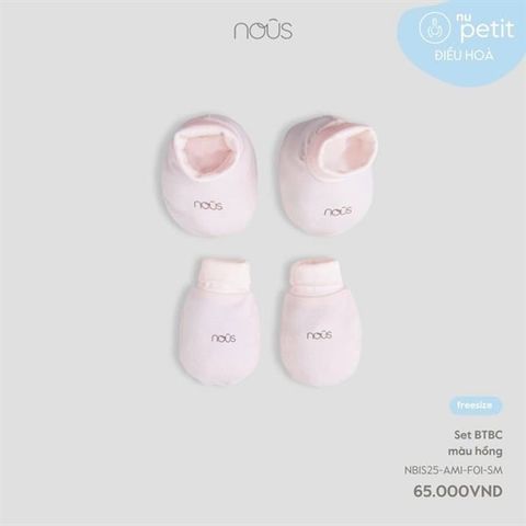 Set bao tay, bao chân màu hồng Nous NB1S25-AM1-F01-SM-FS