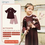Áo dài nhung bé gái tay bèo Bubaby BCT3131TB.03YI34