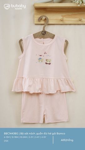 Bộ sát nách ,quần đùi bé gái Bamco BBC1443BG.03YA05