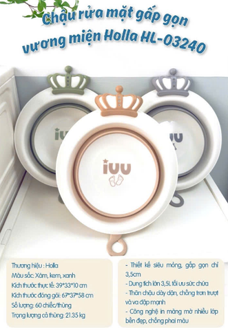 Chậu rửa mặt vương miện HL-03240 Holla