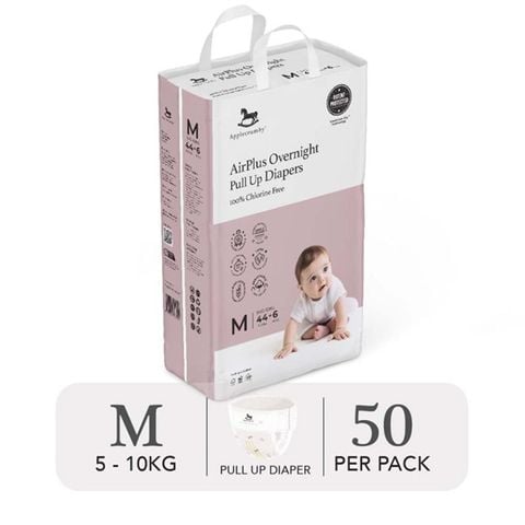 Bỉm tã quần Applecrumby Airplus Overnight Mega