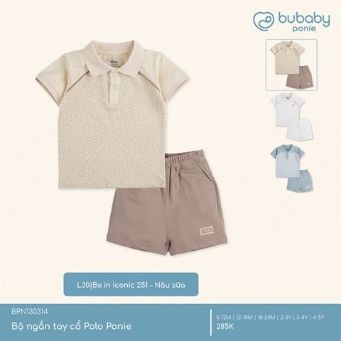 Bộ ngắn tay cổ Polo Ponie Bubaby BPN130314.03YL30