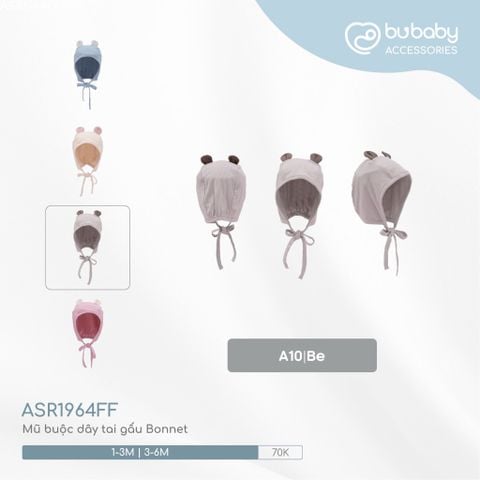 Mũ buộc dây tai gấu Bonnet Bubaby ASR1964FF.06MA01