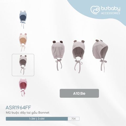 Mũ buộc dây tai gấu Bonnet Bubaby ASR1964FF.06MA01