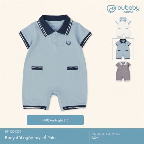 Body đùi ngắn tay cổ Polo Bubaby BPN230302.06MA12
