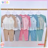 Bộ dài tay Hrnee Raglan Modal Organic