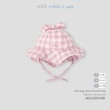 Mũ rộng vành kẻ caro hồng Nous NE2S25-AH1-F01-CM-S