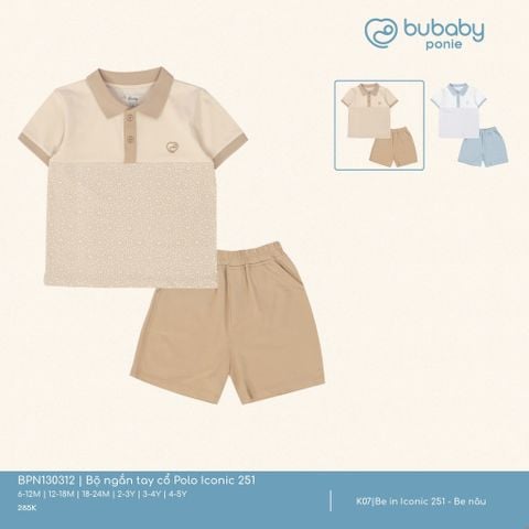 Bộ ngắn tay cổ Polo Iconic 251 Bubaby BPN130312.03YK07