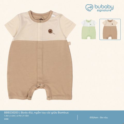Body đùi, ngắn tay cài giữa Bambus Bubaby BBB230203.06MF10