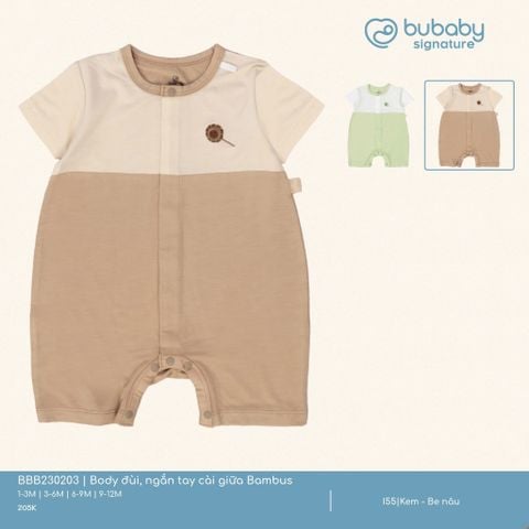 Body đùi, ngắn tay cài giữa Bambus Bubaby BBB230203.06MF10