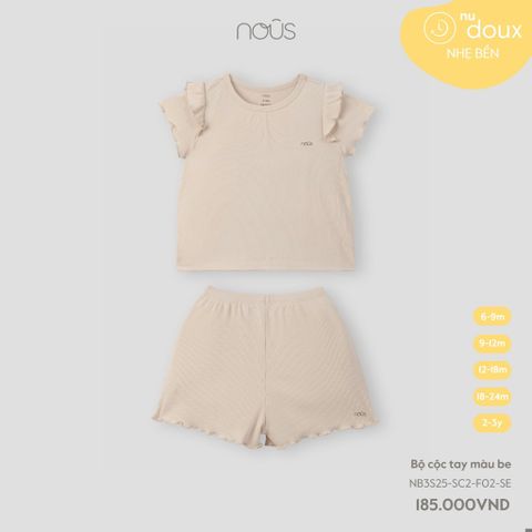 Bộ cộc tay màu be Nous NB3S25-SC2-F02-SE-6M