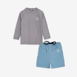 Bộ đồ bơi áo dài tay quần đùi khóa sau Bu Aqua Bubaby