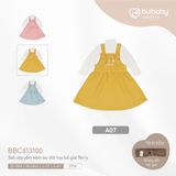 Promo Set váy yếm kèm áo dài tay bé gái Terry 613100 Bubaby