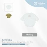 Body chip dài tay cài sau Bèo ngực Cotton Slub Mimo Bubaby BCT2110BN.M13A12