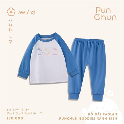 Bộ dài tay Raglan Punchun