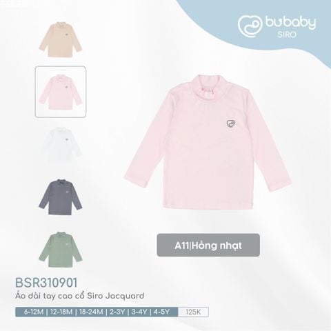 Áo dài tay cao cổ Siro Jacquard 310901 Bubaby
