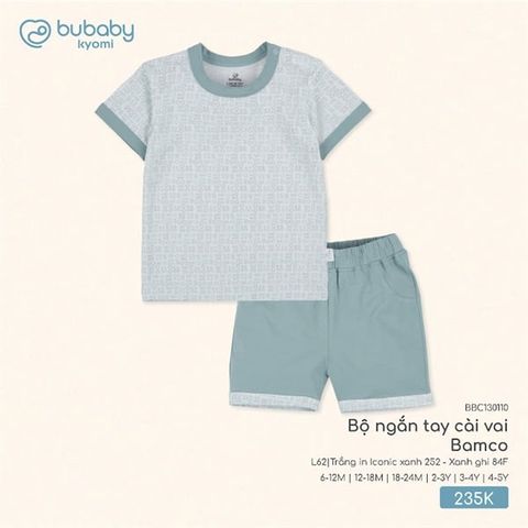 Bộ ngắn tay cài vai Bamco Bubaby BBC130110.03YL62