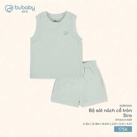 Bộ sát nách cổ tròn Siro Bubaby BSR140403.03YK72