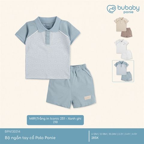 Bộ ngắn tay cổ Polo Ponie Bubaby BPN130314.03YL30