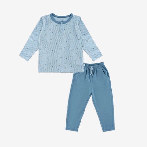 Bộ dài tay cổ trụ Bambus Gami Bubaby