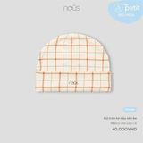 Mũ tròn kẻ nâu nền be Nous NB1S25-AH1-U22-CE-FS