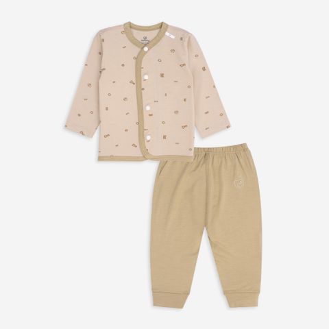 Bộ dài tay cài giữa Bambus Signature Bubaby