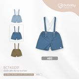 Promo Quần yếm đùi bé trai Kaki 433201 Bubaby