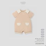 Bộ liền cộc màu be phối caro xanh Nous NP2S25-OP1-M01-CW-0M