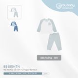 Bộ dài tay cổ tròn Túi ngực Bambus 1104TN Bubaby