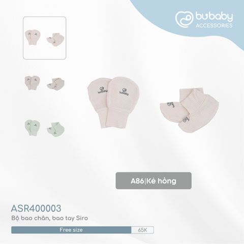 Bao tay bao chân Siro Bubaby - Kẻ blue nhạt C45 - Freesize