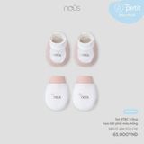 Set BTBC trắng họa tiết phối màu hồng Nous NB1S25-AM1-F03-OW-NB