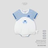 Bodysuit cộc tay kẻ xanh navy phối trắng Nous NP2S25-SB1-M01-PW-0M
