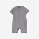 Bộ đồ bơi liền ngắn tay khóa sau Bu Aqua Bubaby