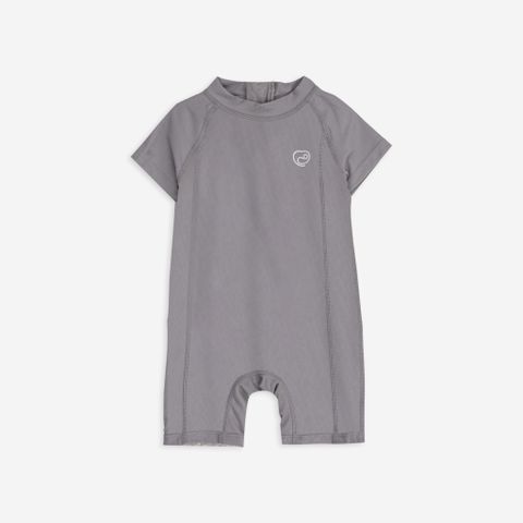 Bộ đồ bơi liền ngắn tay khóa sau Bu Aqua Bubaby