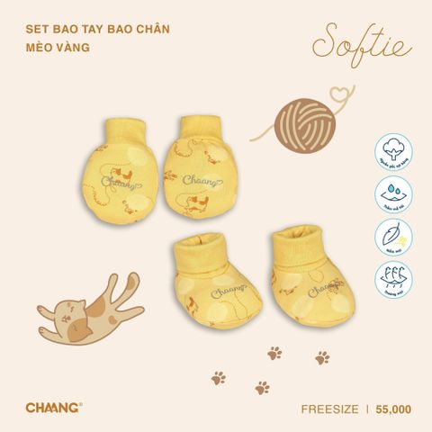 Bao tay bao chân Chaang - mèo cam - Freesize
