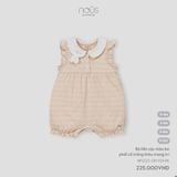 Bộ liền cộc màu be phối cổ trắng thêu trang trí Nous NP2S25-OP1-F01-PE-0M