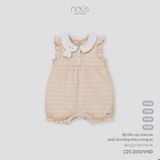 Bộ liền cộc màu be phối cổ trắng thêu trang trí Nous NP2S25-OP1-F01-PE-0M