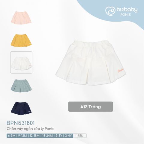 Chân váy ngắn xếp ly Ponie Bubaby