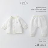 Bộ áo quần dài màu trắng chần bông Nous