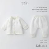 Bộ áo quần dài màu trắng chần bông Nous