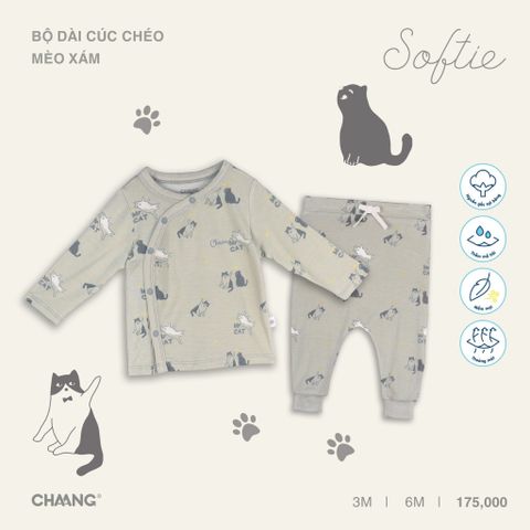 Bộ dài tay Chaang cúc chéo