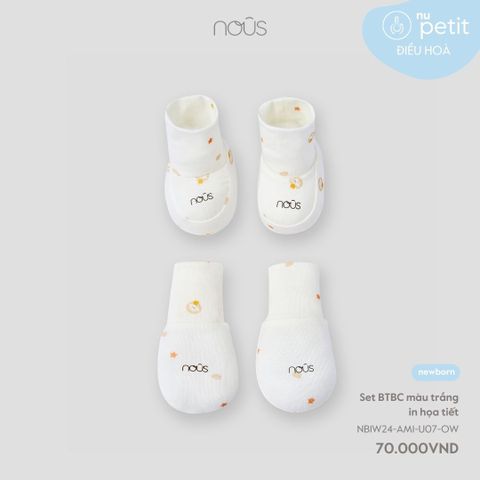 Set BTBC màu trắng in họa tiết Nous NB1W24-AM1-U07-OW-FS