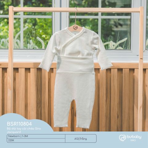 Bộ dài tay cài chéo Siro Jacquard Bubaby BSR110804.0NBA10