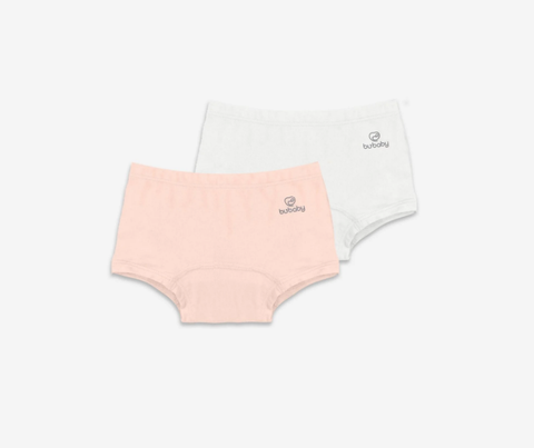 Quần chip đùi Bambus Bubaby - Trắng ghi 35A - 2-3y