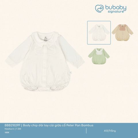 Body chip dài tay cài giữa cổ Peter Pan Bambus Bubaby BBB2102PP.0NBA12