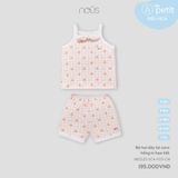 Bộ hai dây kẻ caro hồng in họa tiết Nous NB3S25-SC4-F03-CM-6M