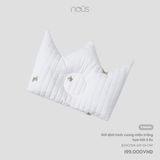 Gối định hình vương miện trắng họa tiết ô liu Nous